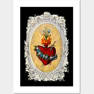 Immaculate Heart of Mary Blessed Mother Catholic Vintage Posters and Art